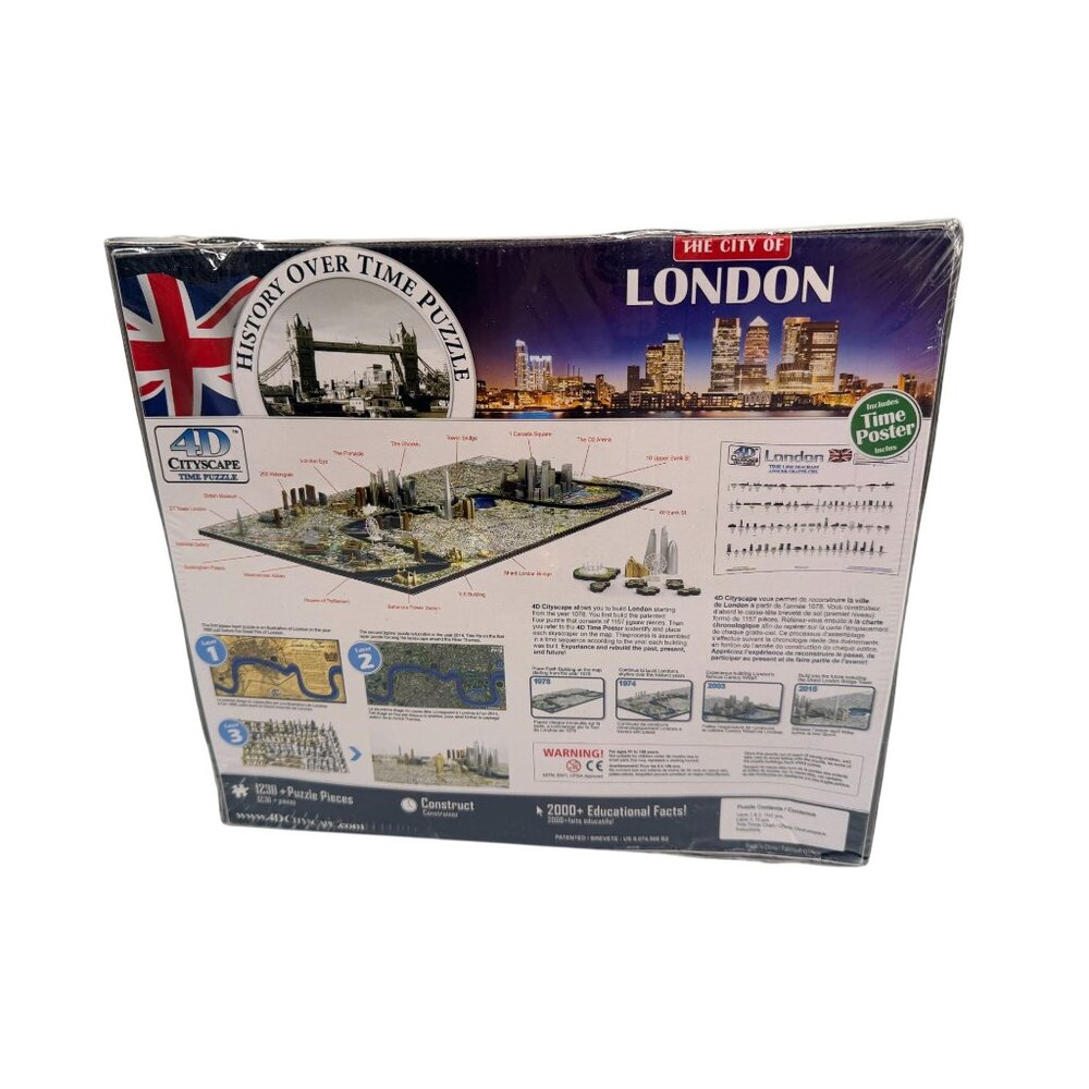 NEW 4D Cityscape London England History Over Time Puzzle 1230+ Pieces Ages 8+ - Picture 2 of 6